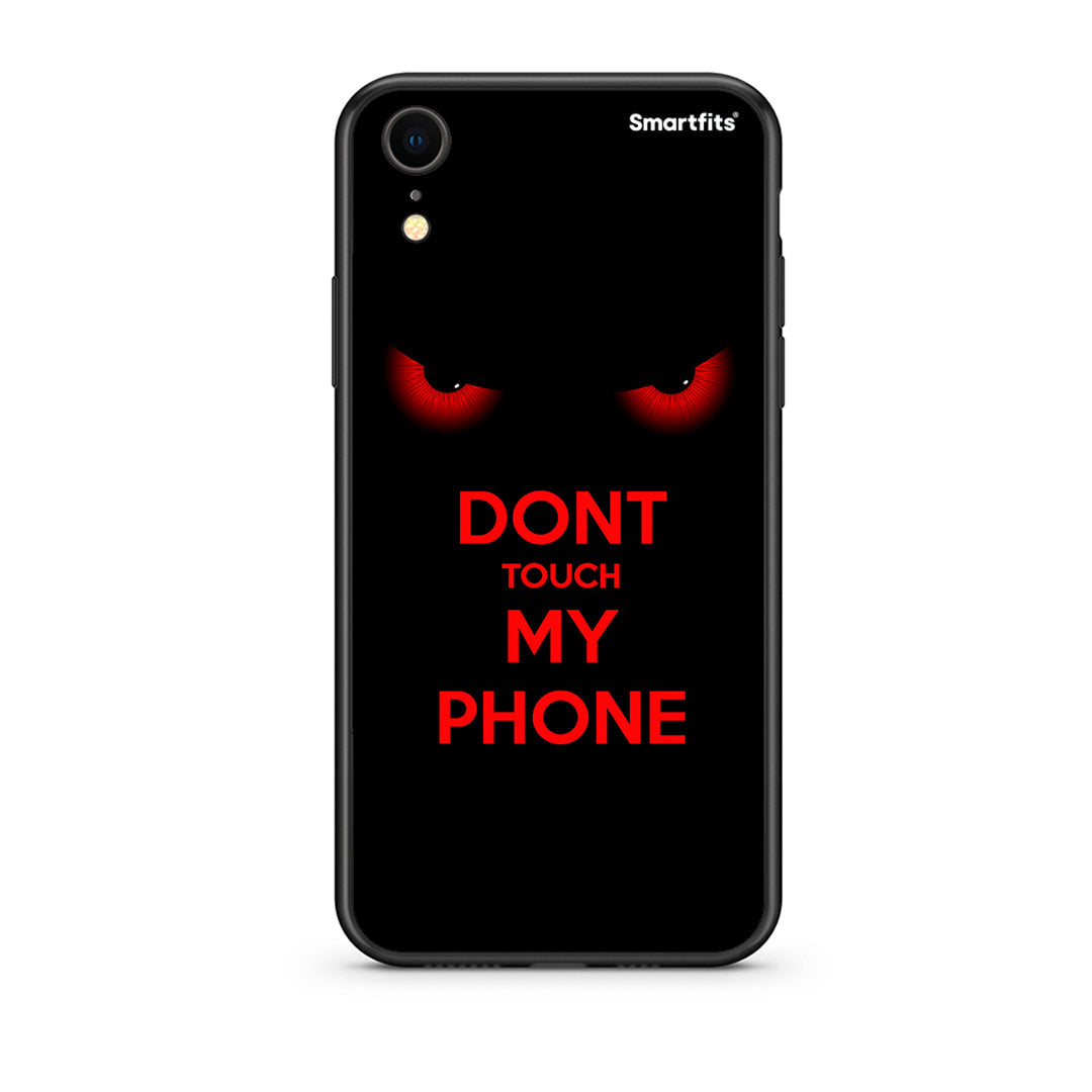 iphone xr Touch My Phone Θήκη από τη Smartfits με σχέδιο στο πίσω μέρος και μαύρο περίβλημα | Smartphone case with colorful back and black bezels by Smartfits