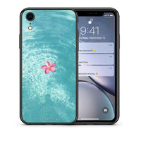 Thumbnail for Θήκη iPhone XR Water Flower από τη Smartfits με σχέδιο στο πίσω μέρος και μαύρο περίβλημα | iPhone XR Water Flower case with colorful back and black bezels