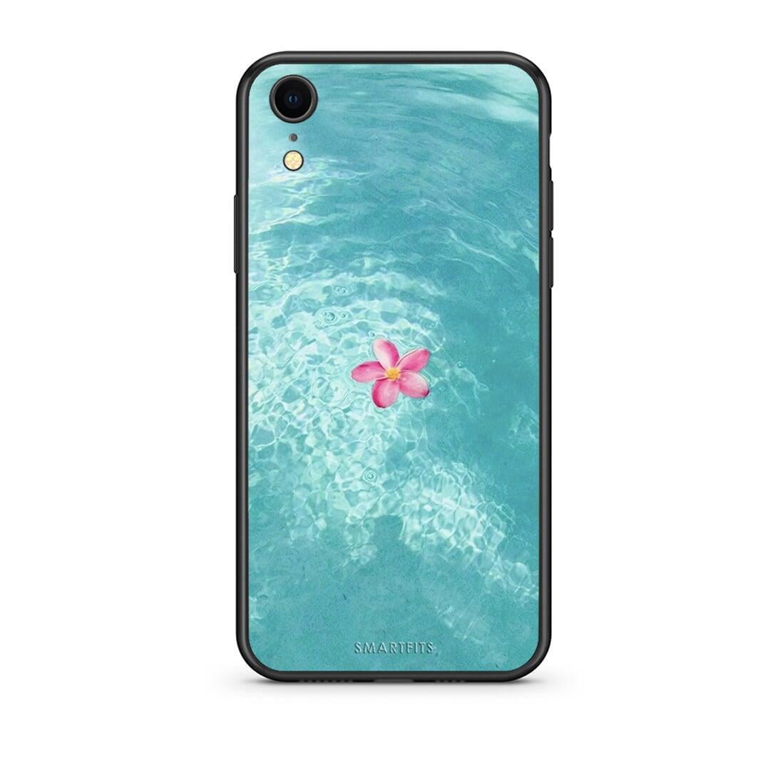iphone xr Water Flower Θήκη από τη Smartfits με σχέδιο στο πίσω μέρος και μαύρο περίβλημα | Smartphone case with colorful back and black bezels by Smartfits