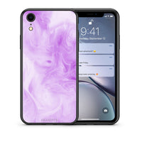 Thumbnail for Θήκη iPhone XR Lavender Watercolor από τη Smartfits με σχέδιο στο πίσω μέρος και μαύρο περίβλημα | iPhone XR Lavender Watercolor case with colorful back and black bezels