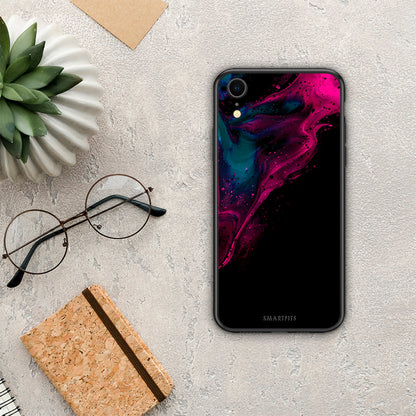 Watercolor Pink Black - iPhone XR θήκη