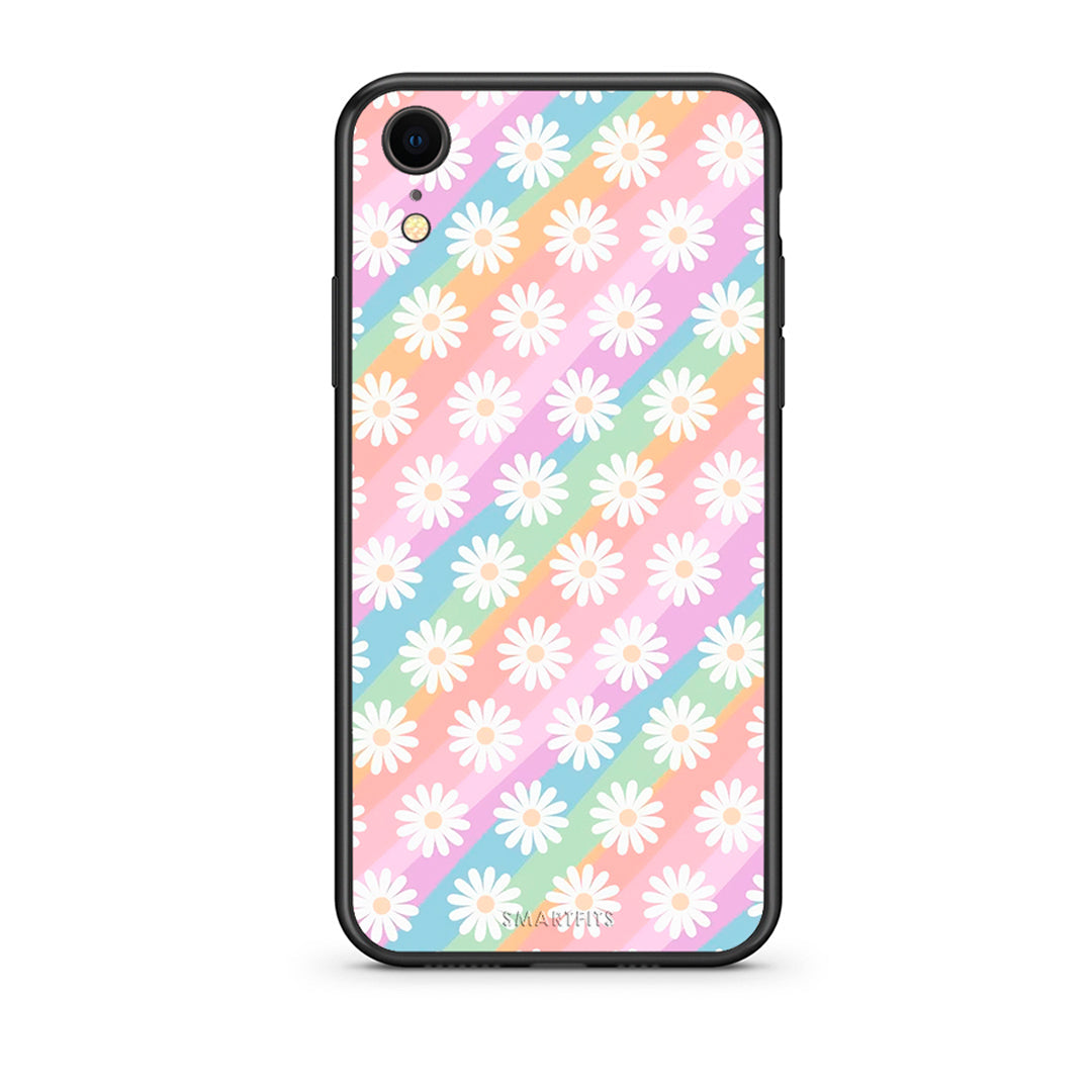 iphone xr White Daisies θήκη από τη Smartfits με σχέδιο στο πίσω μέρος και μαύρο περίβλημα | Smartphone case with colorful back and black bezels by Smartfits