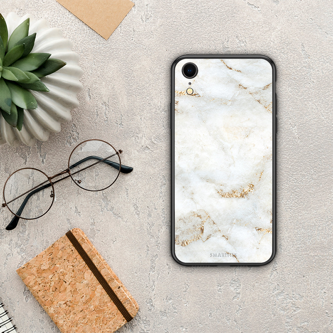 White Gold Marble - iPhone XR θήκη