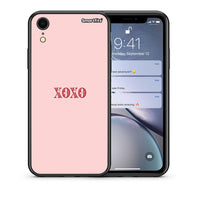 Thumbnail for Θήκη iPhone XR XOXO Love από τη Smartfits με σχέδιο στο πίσω μέρος και μαύρο περίβλημα | iPhone XR XOXO Love case with colorful back and black bezels