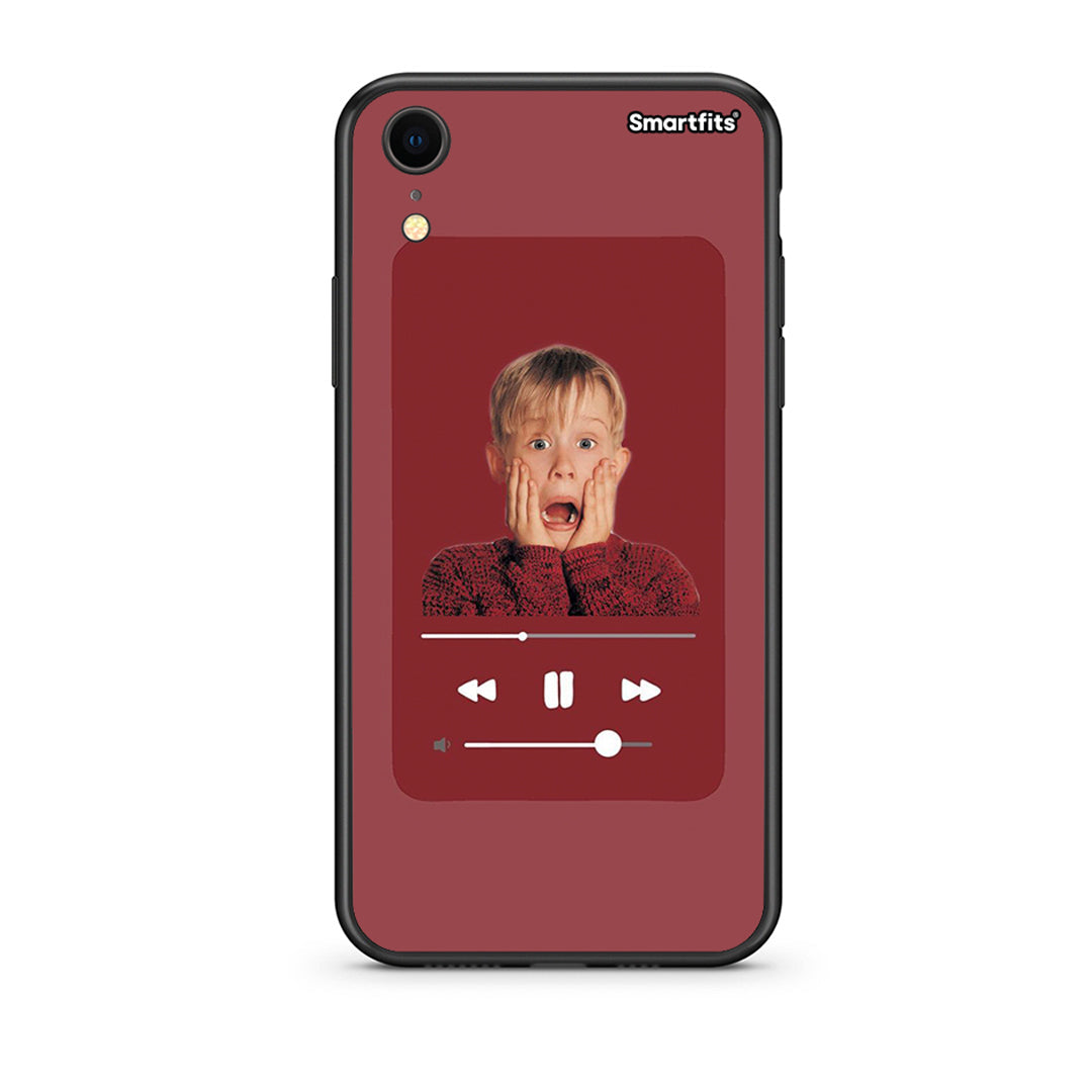 iphone xr Xmas Alone Music θήκη από τη Smartfits με σχέδιο στο πίσω μέρος και μαύρο περίβλημα | Smartphone case with colorful back and black bezels by Smartfits