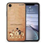 Thumbnail for Θήκη iPhone XR You Go Girl από τη Smartfits με σχέδιο στο πίσω μέρος και μαύρο περίβλημα | iPhone XR You Go Girl case with colorful back and black bezels