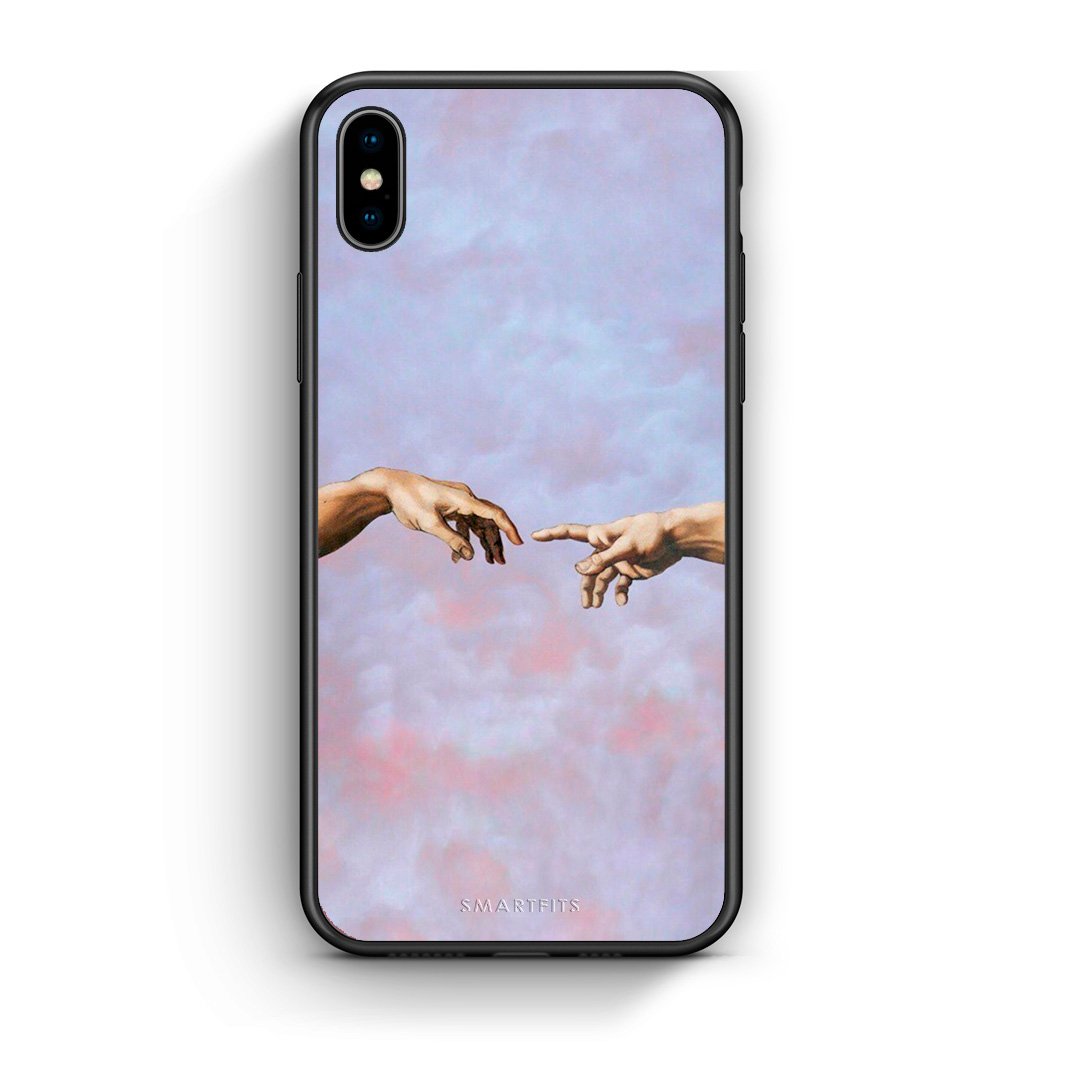 iPhone X/Xs Adam Hand θήκη από τη Smartfits με σχέδιο στο πίσω μέρος και μαύρο περίβλημα | Smartphone case with colorful back and black bezels by Smartfits