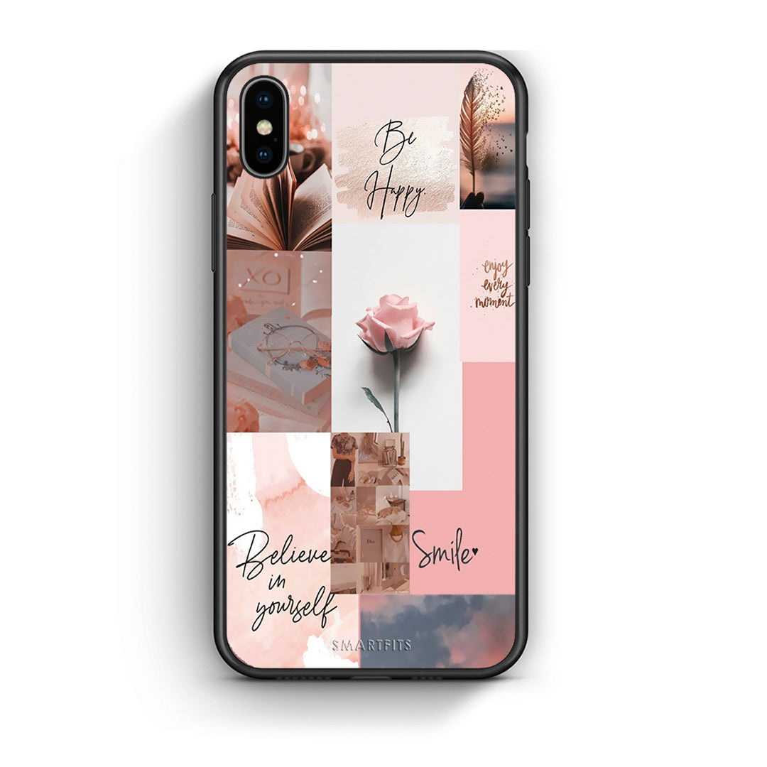 iphone xs max Aesthetic Collage θήκη από τη Smartfits με σχέδιο στο πίσω μέρος και μαύρο περίβλημα | Smartphone case with colorful back and black bezels by Smartfits