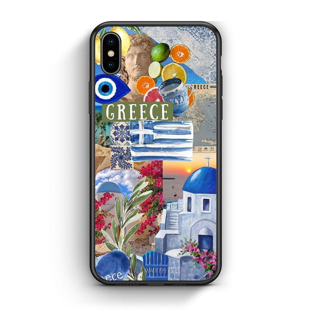 iphone xs max All Greek Θήκη από τη Smartfits με σχέδιο στο πίσω μέρος και μαύρο περίβλημα | Smartphone case with colorful back and black bezels by Smartfits