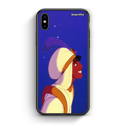 iPhone X/Xs Alladin And Jasmine Love 1 θήκη από τη Smartfits με σχέδιο στο πίσω μέρος και μαύρο περίβλημα | Smartphone case with colorful back and black bezels by Smartfits