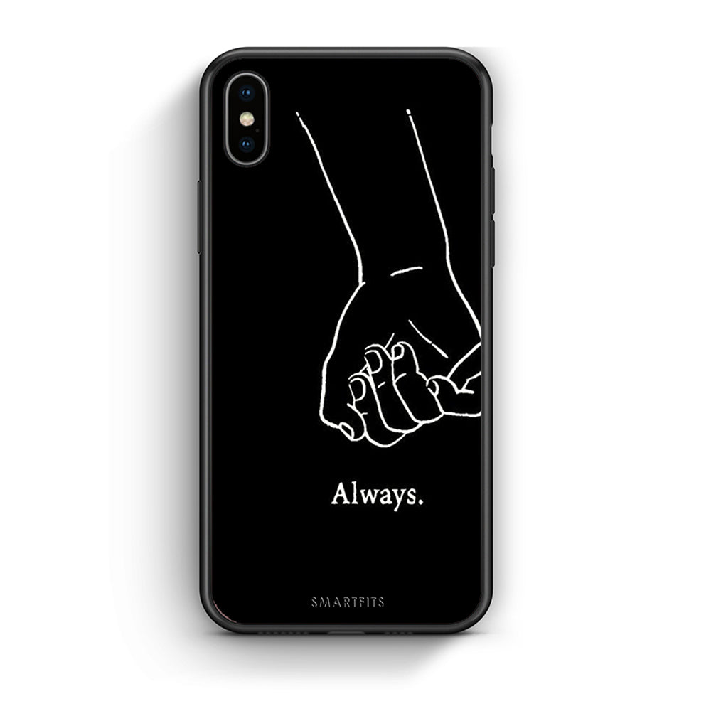iphone xs max Always & Forever 1 Θήκη Αγίου Βαλεντίνου από τη Smartfits με σχέδιο στο πίσω μέρος και μαύρο περίβλημα | Smartphone case with colorful back and black bezels by Smartfits