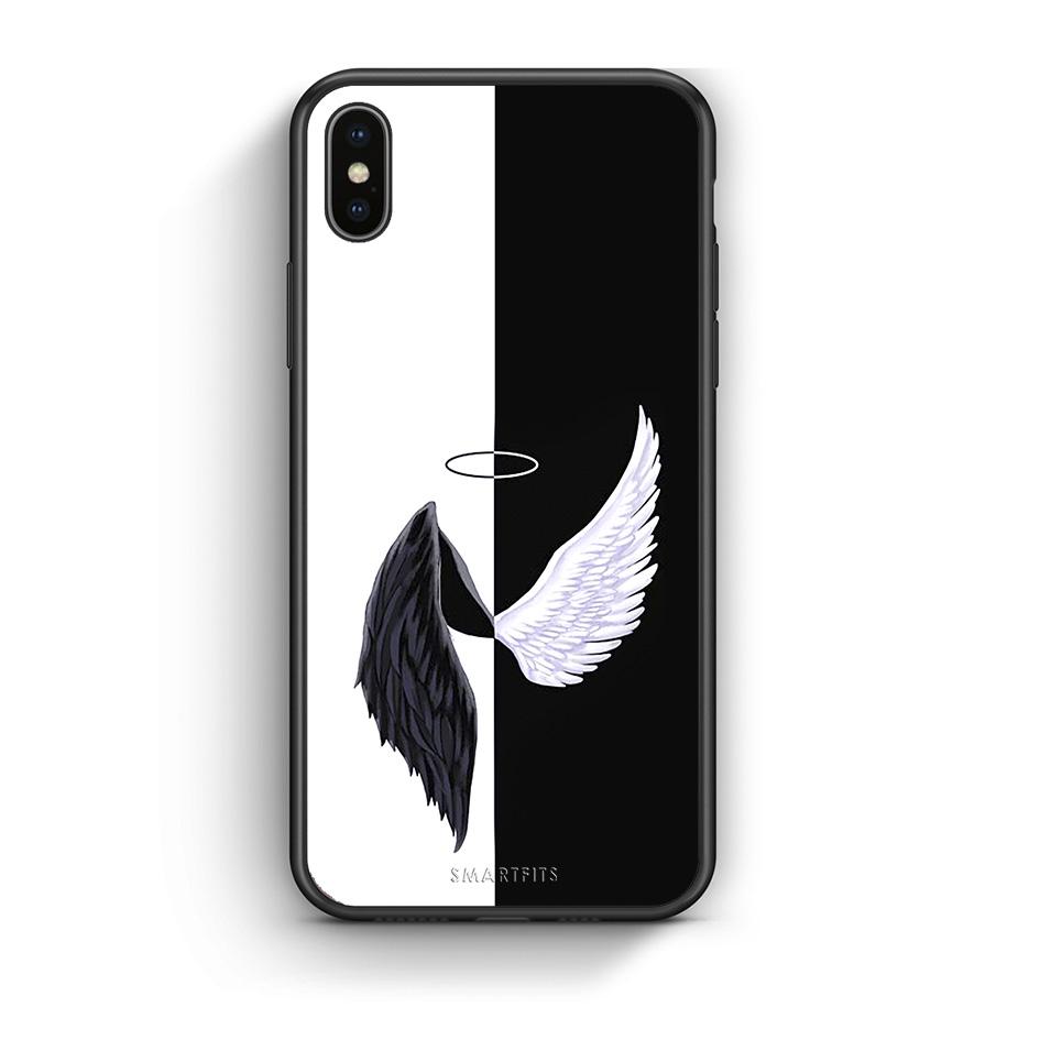 iphone xs max Angels Demons θήκη από τη Smartfits με σχέδιο στο πίσω μέρος και μαύρο περίβλημα | Smartphone case with colorful back and black bezels by Smartfits