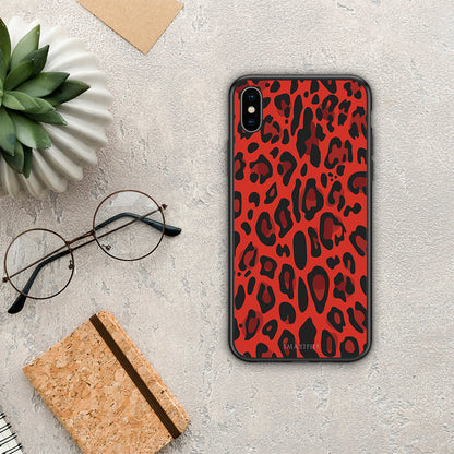 Animal Red Leopard - iPhone Xs Max θήκη