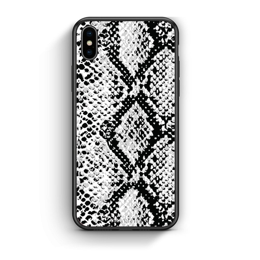 24 - iPhone X/Xs White Snake Animal case, cover, bumper