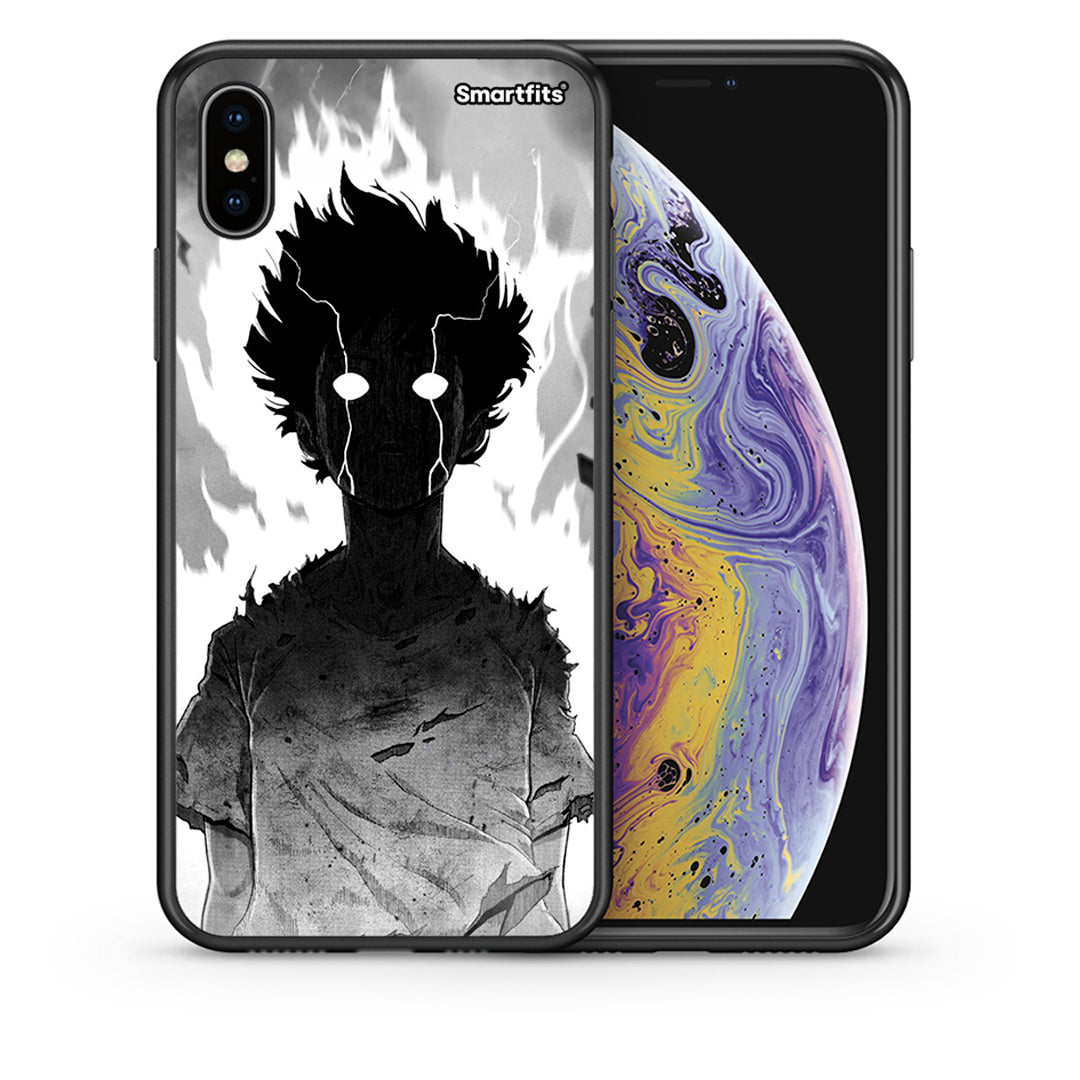 Θήκη iPhone Xs Max Anime Boy από τη Smartfits με σχέδιο στο πίσω μέρος και μαύρο περίβλημα | iPhone Xs Max Anime Boy case with colorful back and black bezels