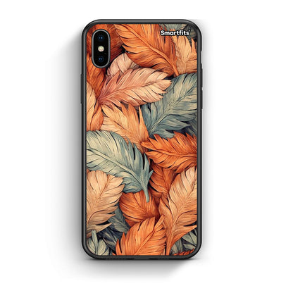 iphone xs max Autumn Leaves Θήκη από τη Smartfits με σχέδιο στο πίσω μέρος και μαύρο περίβλημα | Smartphone case with colorful back and black bezels by Smartfits