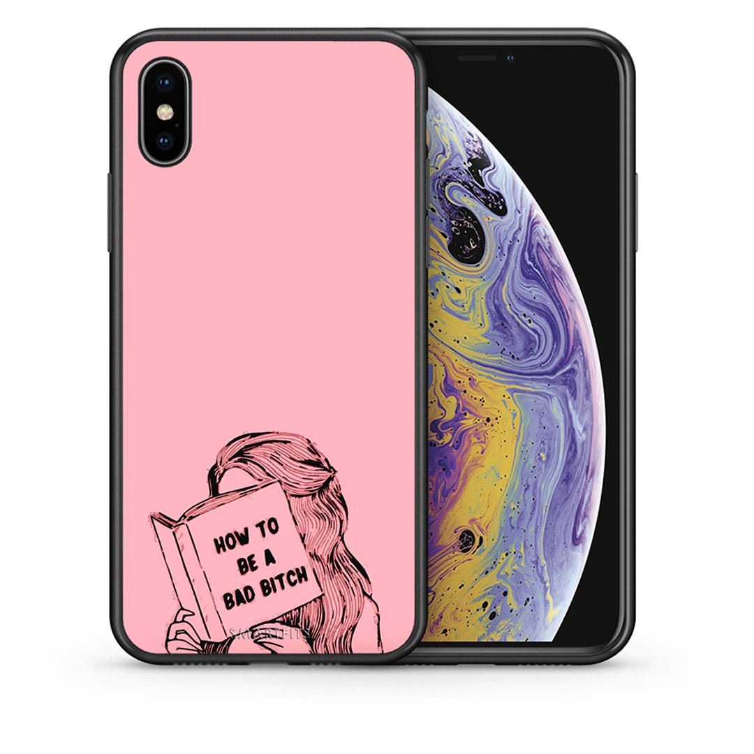 Θήκη iPhone Xs Max Bad Bitch από τη Smartfits με σχέδιο στο πίσω μέρος και μαύρο περίβλημα | iPhone Xs Max Bad Bitch case with colorful back and black bezels