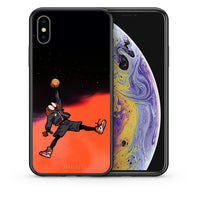 Thumbnail for Θήκη iPhone Xs Max Basketball Hero από τη Smartfits με σχέδιο στο πίσω μέρος και μαύρο περίβλημα | iPhone Xs Max Basketball Hero case with colorful back and black bezels