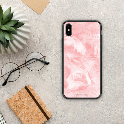Boho Pink Feather - iPhone X / Xs θήκη