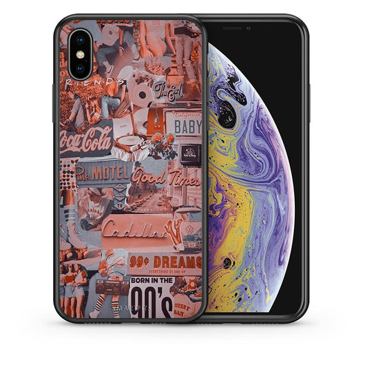 Θήκη iPhone Xs Max Born In 90s από τη Smartfits με σχέδιο στο πίσω μέρος και μαύρο περίβλημα | iPhone Xs Max Born In 90s case with colorful back and black bezels