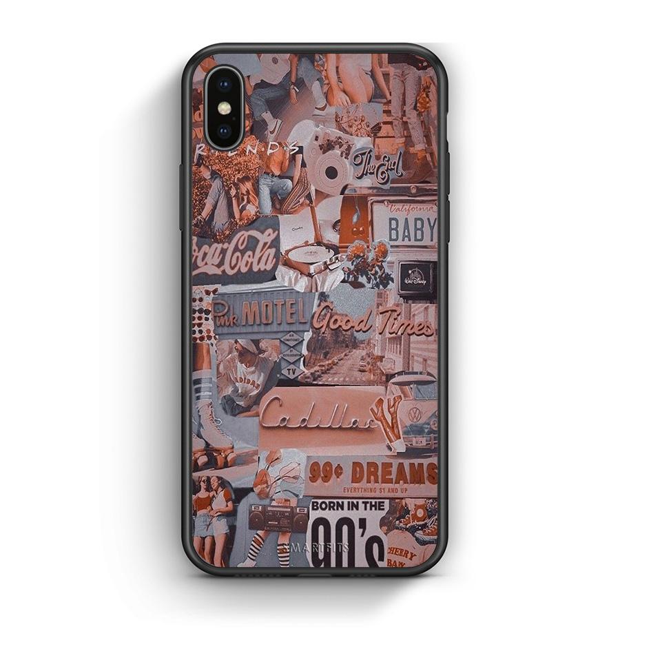 iphone xs max Born In 90s θήκη από τη Smartfits με σχέδιο στο πίσω μέρος και μαύρο περίβλημα | Smartphone case with colorful back and black bezels by Smartfits