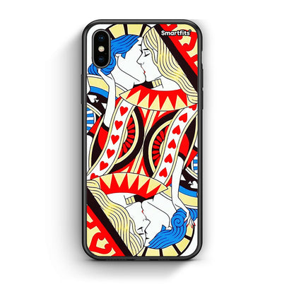 iPhone X/Xs Card Love θήκη από τη Smartfits με σχέδιο στο πίσω μέρος και μαύρο περίβλημα | Smartphone case with colorful back and black bezels by Smartfits