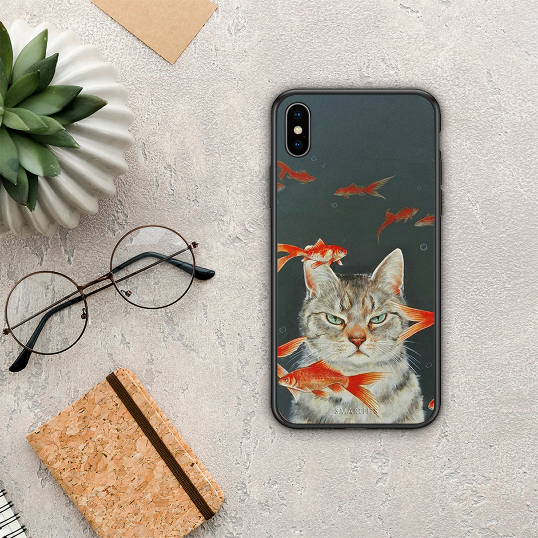 Cat Goldfish - iPhone X / Xs θήκη