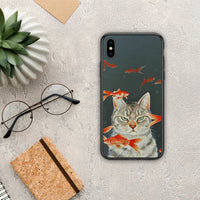 Thumbnail for Cat Goldfish - iPhone X / Xs θήκη