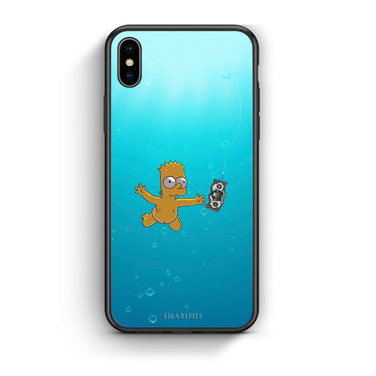 iPhone X/Xs Chasing Money θήκη από τη Smartfits με σχέδιο στο πίσω μέρος και μαύρο περίβλημα | Smartphone case with colorful back and black bezels by Smartfits