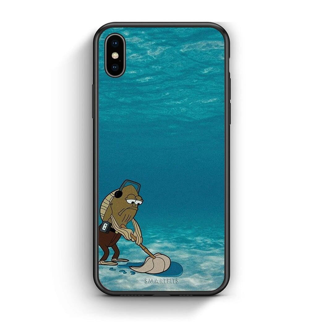 iphone xs max Clean The Ocean Θήκη από τη Smartfits με σχέδιο στο πίσω μέρος και μαύρο περίβλημα | Smartphone case with colorful back and black bezels by Smartfits