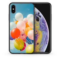 Thumbnail for Θήκη iPhone X/Xs Colorful Balloons από τη Smartfits με σχέδιο στο πίσω μέρος και μαύρο περίβλημα | iPhone X/Xs Colorful Balloons case with colorful back and black bezels