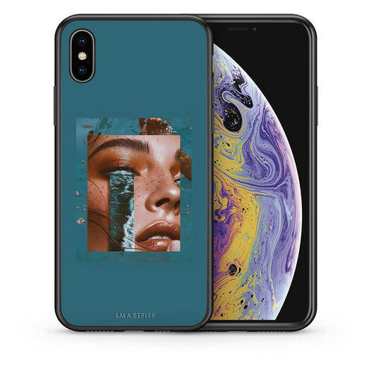 Θήκη iPhone X/Xs Cry An Ocean από τη Smartfits με σχέδιο στο πίσω μέρος και μαύρο περίβλημα | iPhone X/Xs Cry An Ocean case with colorful back and black bezels