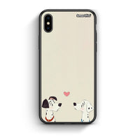 Thumbnail for iPhone X/Xs Dalmatians Love θήκη από τη Smartfits με σχέδιο στο πίσω μέρος και μαύρο περίβλημα | Smartphone case with colorful back and black bezels by Smartfits