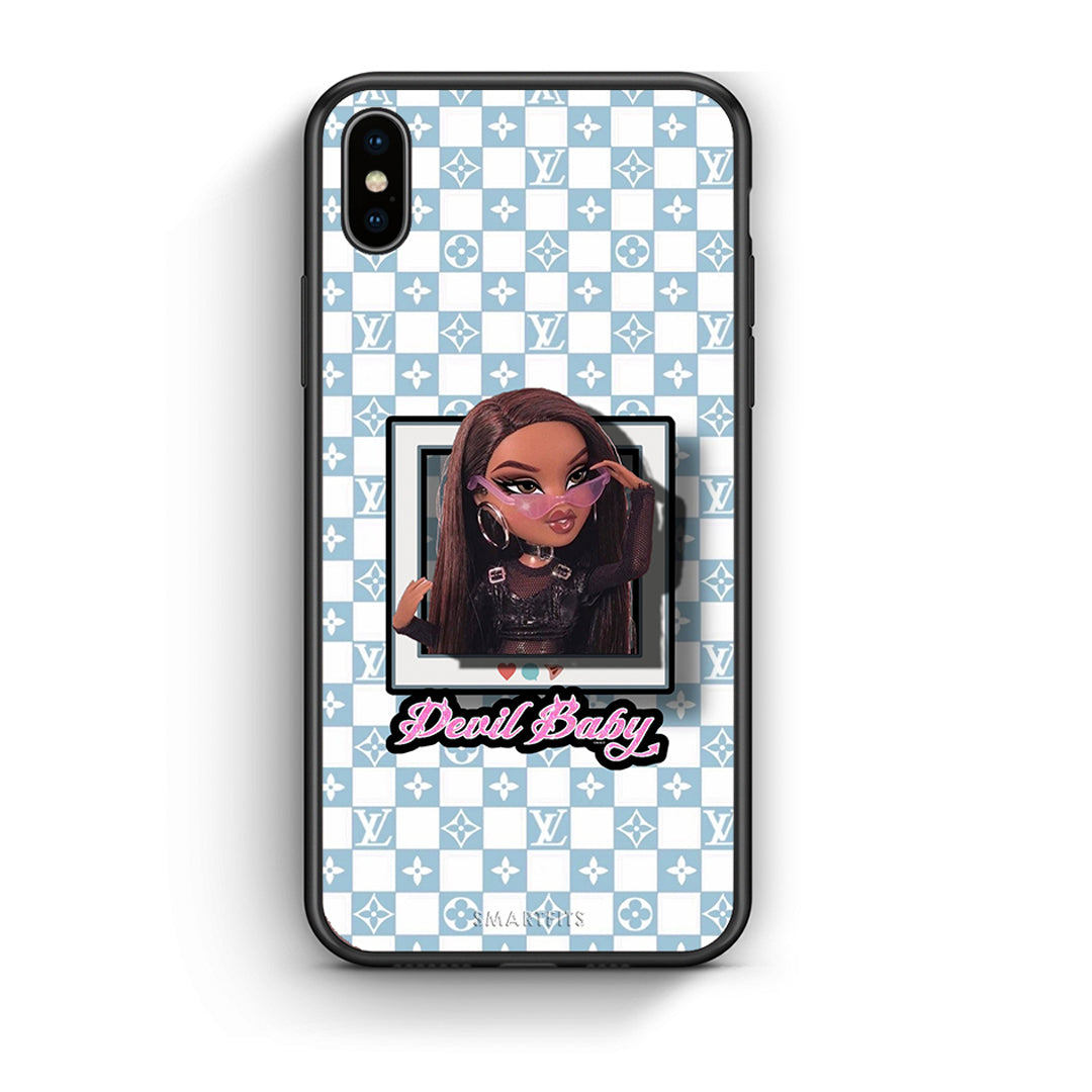 iPhone X / Xs Devil Baby Θήκη Αγίου Βαλεντίνου από τη Smartfits με σχέδιο στο πίσω μέρος και μαύρο περίβλημα | Smartphone case with colorful back and black bezels by Smartfits