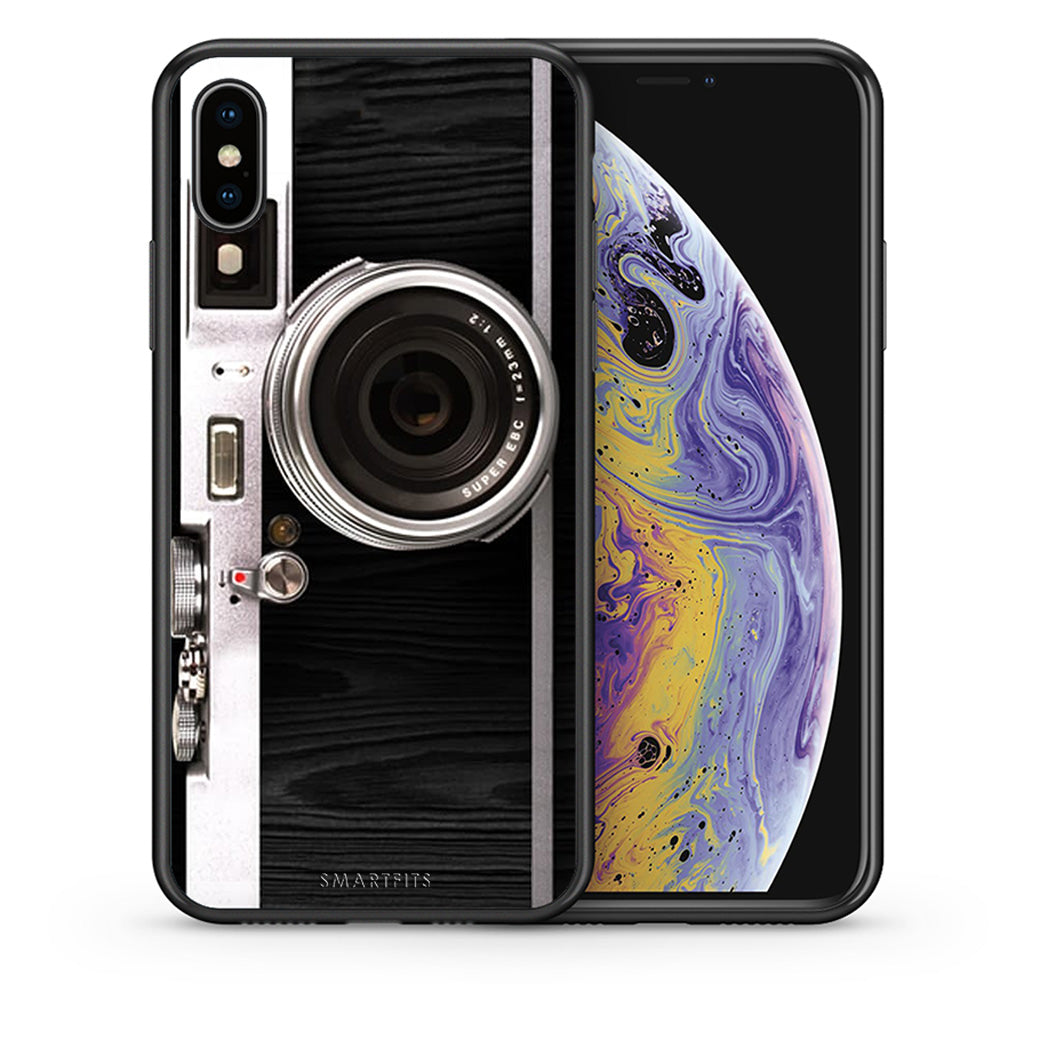 Θήκη iPhone Xs Max Emily In Paris από τη Smartfits με σχέδιο στο πίσω μέρος και μαύρο περίβλημα | iPhone Xs Max Emily In Paris case with colorful back and black bezels