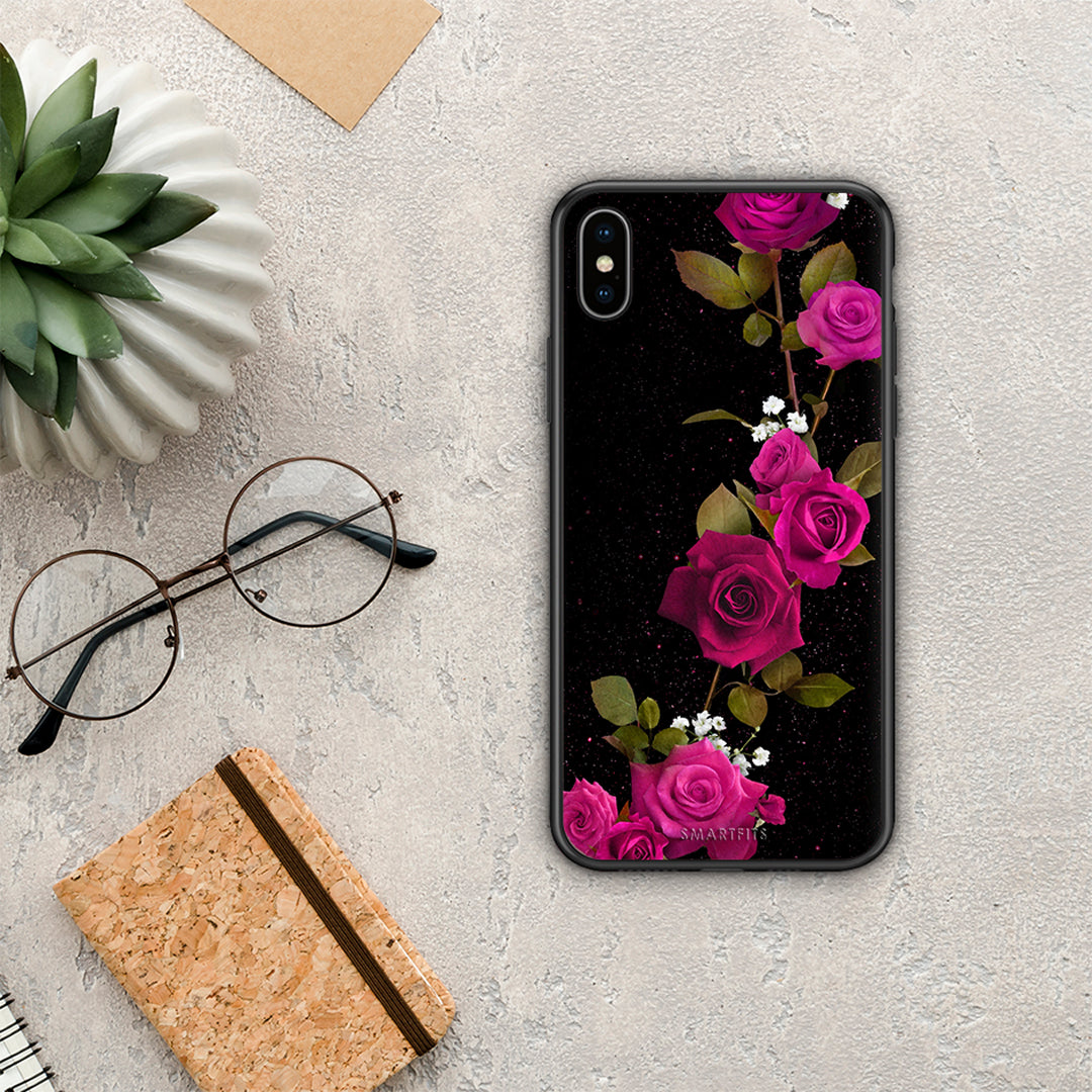 Flower Red Roses - iPhone Xs Max θήκη