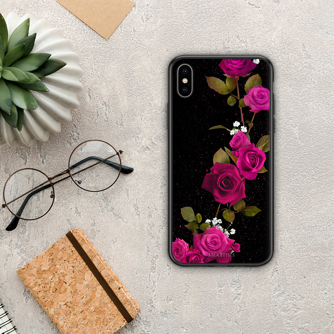 Flower Red Roses - iPhone X / Xs θήκη