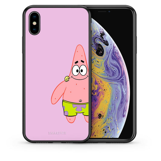 Θήκη iPhone X/Xs  Friends Patrick από τη Smartfits με σχέδιο στο πίσω μέρος και μαύρο περίβλημα | iPhone X/Xs  Friends Patrick case with colorful back and black bezels
