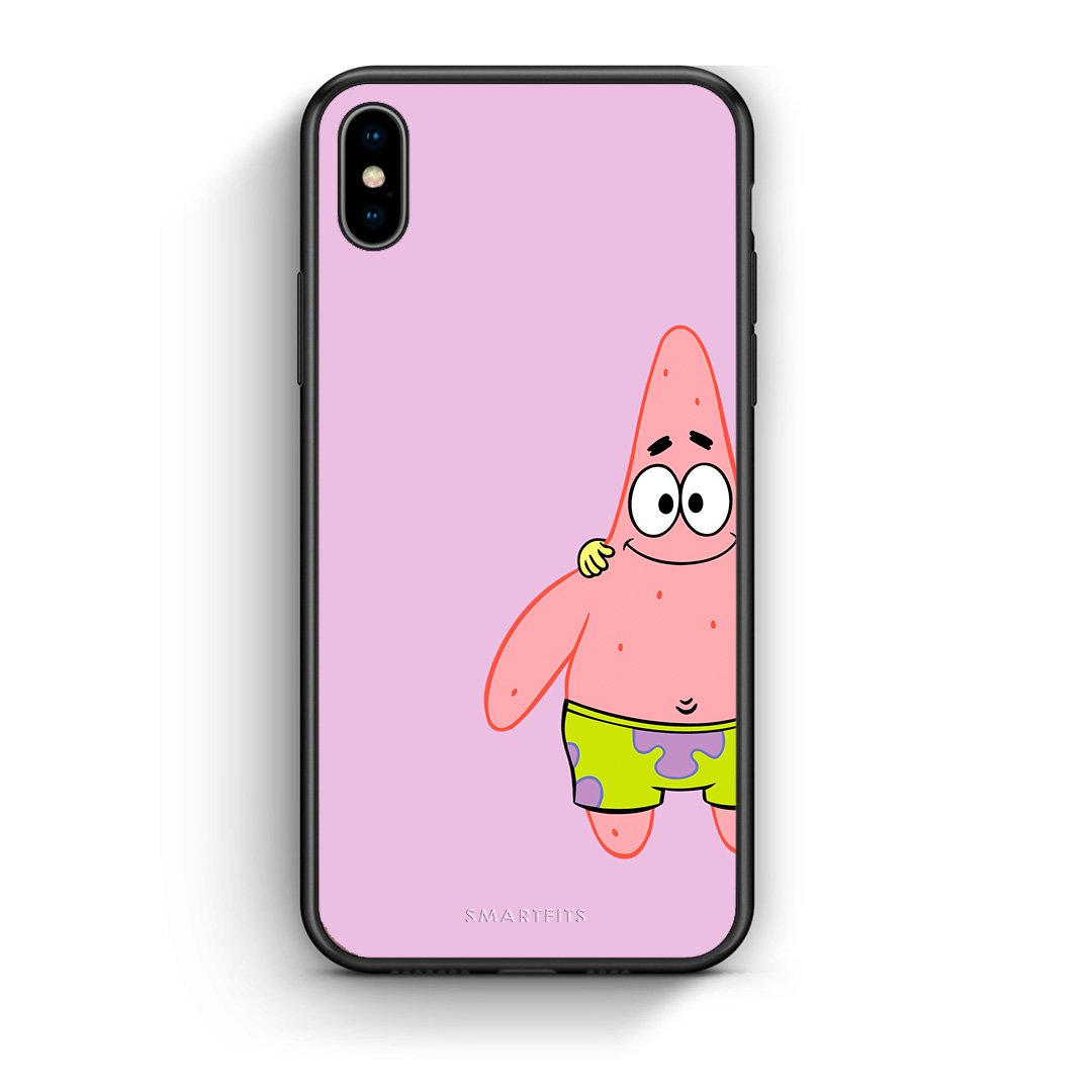 iPhone X/Xs  Friends Patrick θήκη από τη Smartfits με σχέδιο στο πίσω μέρος και μαύρο περίβλημα | Smartphone case with colorful back and black bezels by Smartfits