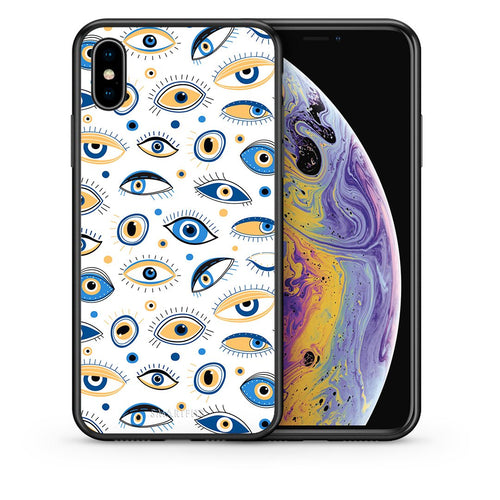 Θήκη iPhone X/Xs Ftou Ftou από τη Smartfits με σχέδιο στο πίσω μέρος και μαύρο περίβλημα | Huawei P40 Lite Ftou Ftou case with colorful back and black bezels