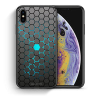 Thumbnail for Θήκη iPhone X/Xs Hexagonal Geometric από τη Smartfits με σχέδιο στο πίσω μέρος και μαύρο περίβλημα | iPhone X/Xs Hexagonal Geometric case with colorful back and black bezels