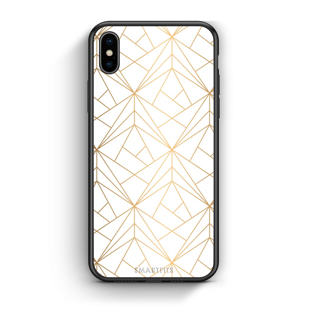 111 - iPhone X/Xs Luxury White Geometric case, cover, bumper