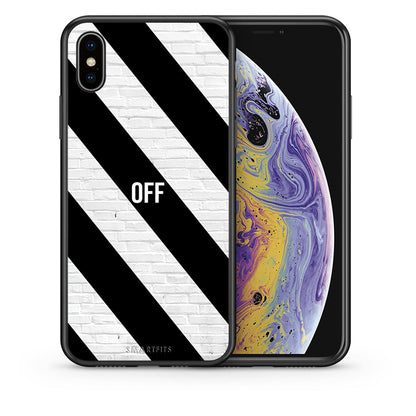 Θήκη iPhone Xs Max Get Off από τη Smartfits με σχέδιο στο πίσω μέρος και μαύρο περίβλημα | iPhone Xs Max Get Off case with colorful back and black bezels