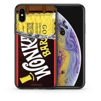 Thumbnail for Θήκη iPhone X/Xs Golden Ticket από τη Smartfits με σχέδιο στο πίσω μέρος και μαύρο περίβλημα | iPhone X/Xs Golden Ticket case with colorful back and black bezels