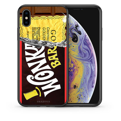Θήκη iPhone Xs Max Golden Ticket από τη Smartfits με σχέδιο στο πίσω μέρος και μαύρο περίβλημα | iPhone Xs Max Golden Ticket case with colorful back and black bezels
