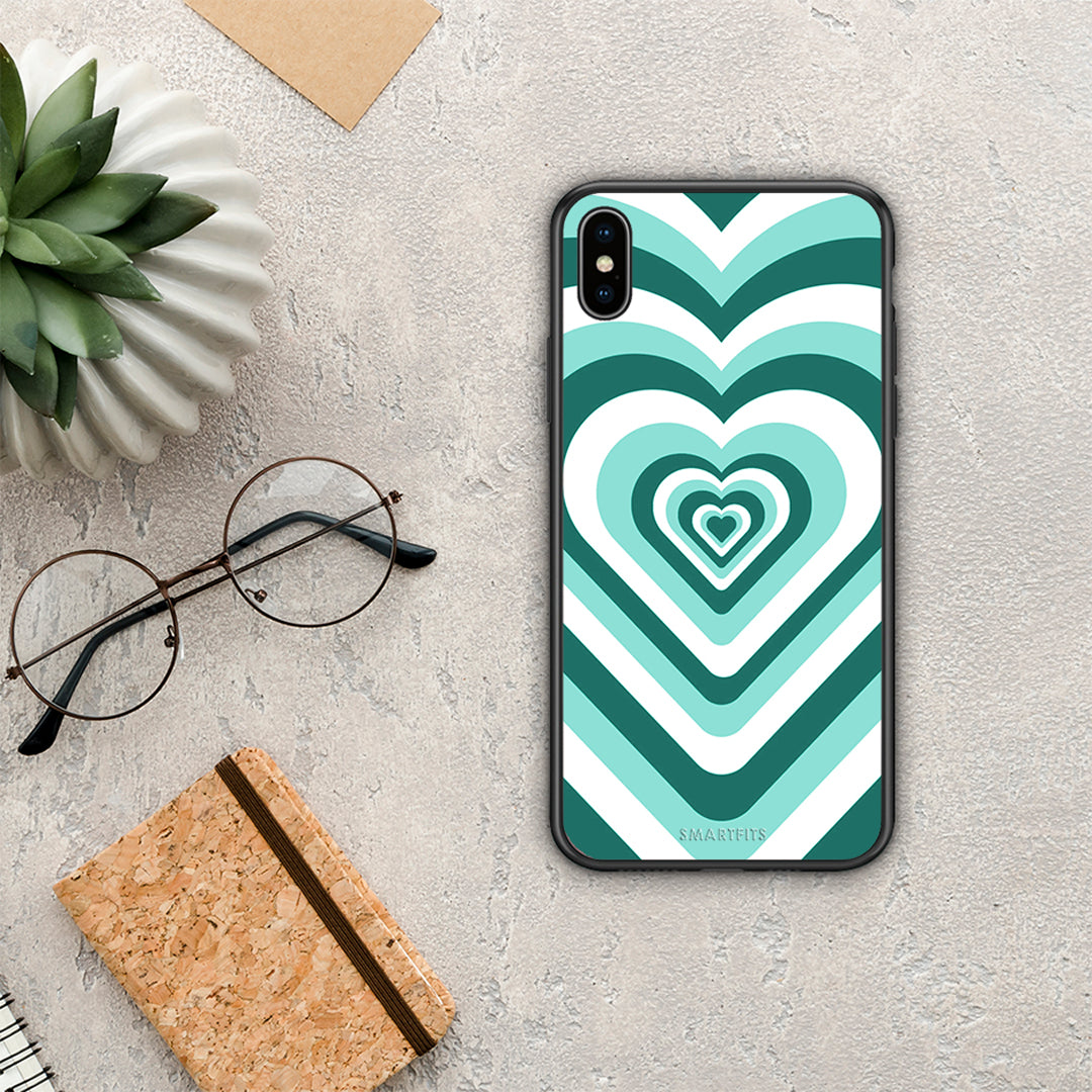 Green Hearts - iPhone Xs Max θήκη