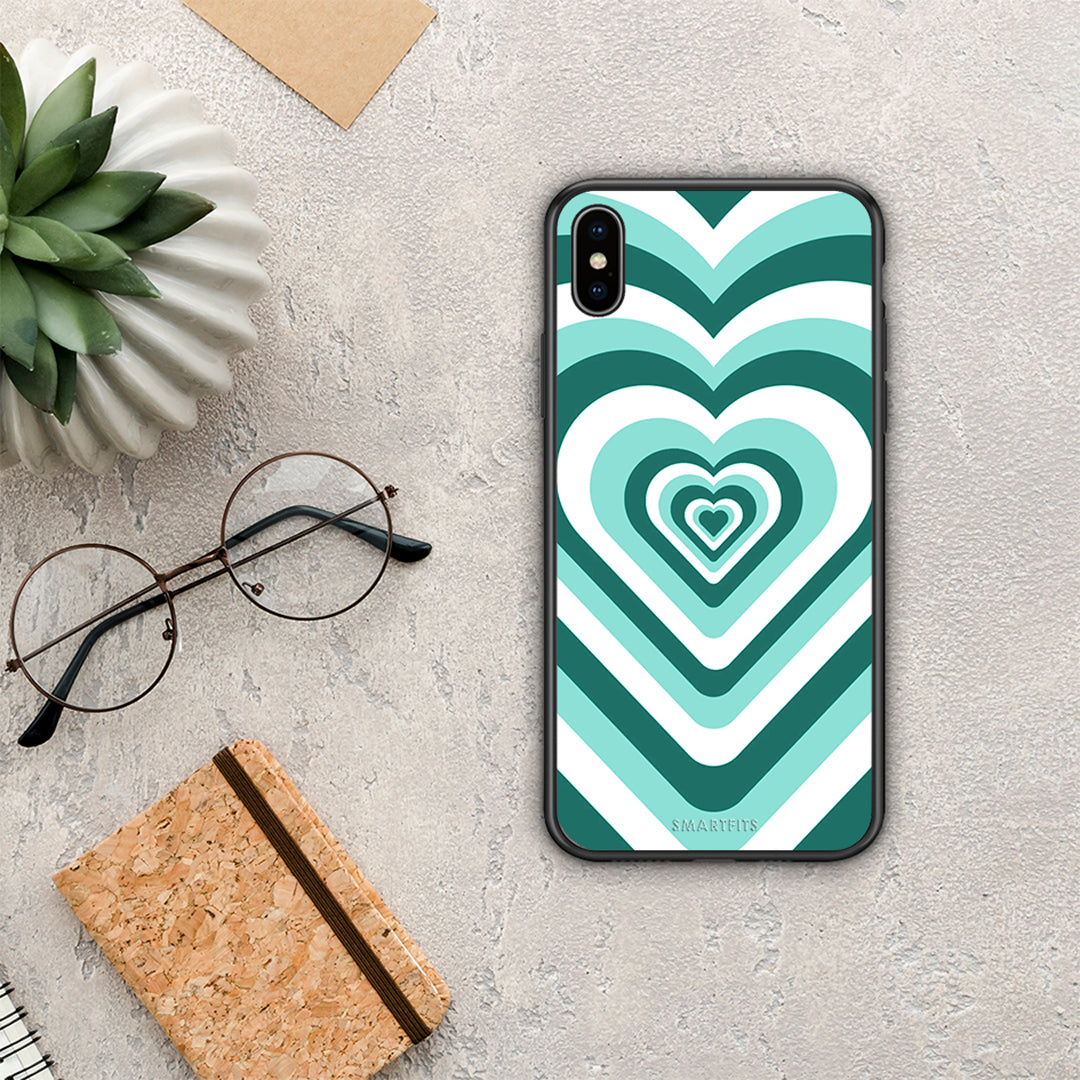 Green Hearts - iPhone X / Xs θήκη
