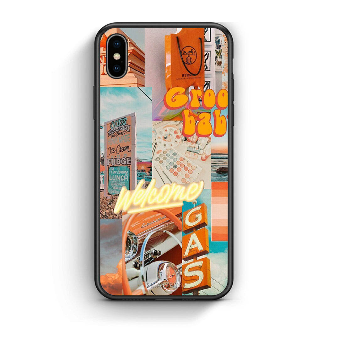 iPhone X / Xs Groovy Babe Θήκη Αγίου Βαλεντίνου από τη Smartfits με σχέδιο στο πίσω μέρος και μαύρο περίβλημα | Smartphone case with colorful back and black bezels by Smartfits
