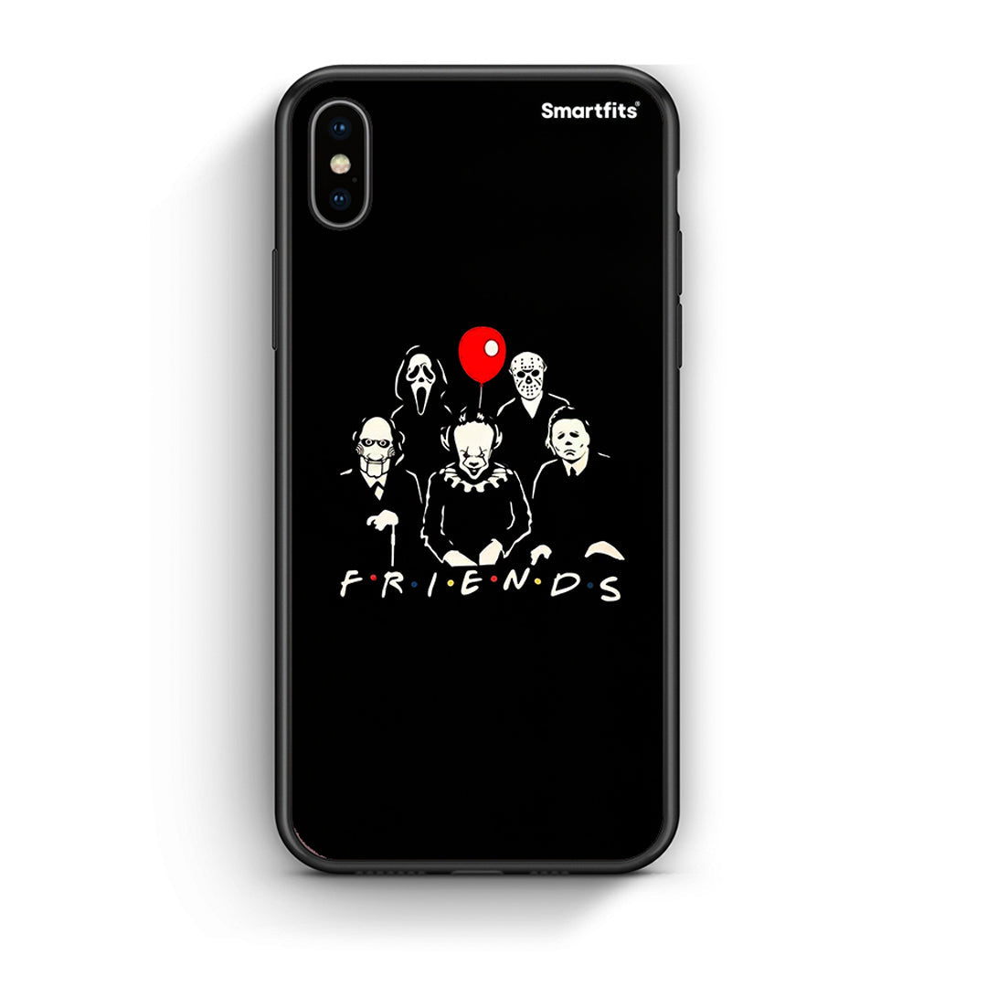 iphone xs max Halloween Friends Θήκη από τη Smartfits με σχέδιο στο πίσω μέρος και μαύρο περίβλημα | Smartphone case with colorful back and black bezels by Smartfits