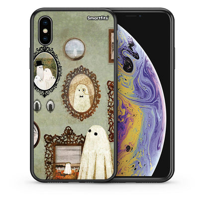 Θήκη iPhone Xs Max Halloween Ghost Season από τη Smartfits με σχέδιο στο πίσω μέρος και μαύρο περίβλημα | iPhone Xs Max Halloween Ghost Season case with colorful back and black bezels